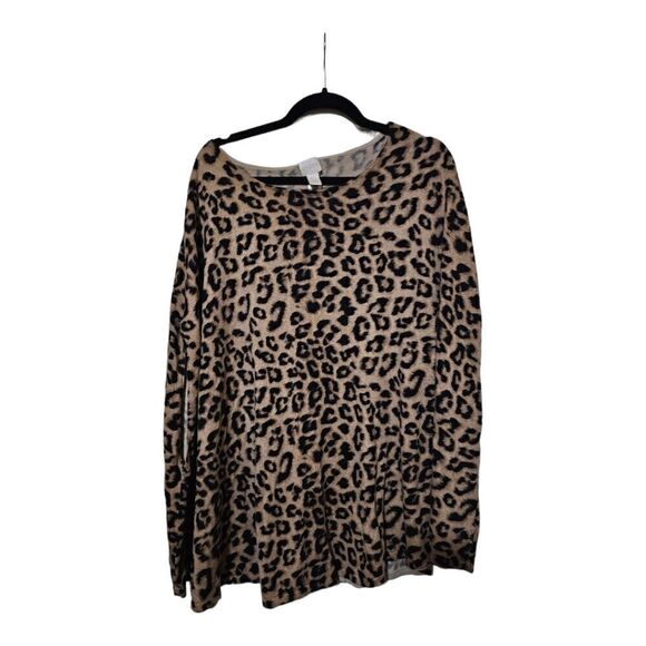 CHICO'S ’s Leopard Animal Print Cape - One Size - Picture 2 of 6